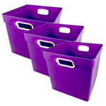 (3 EA) CUBE BIN PURPLE