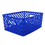 SMALL BLUE WOVEN BASKET