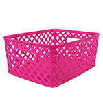 SMALL HOT PINK WOVEN BASK ET