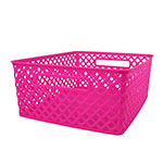 MEDIUM HOT PINK WOVEN BAS KET