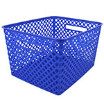 LARGE BLUE WOVEN BASKET