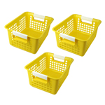 (3 EA) YELLOW BOOK BASKET