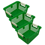 (3 EA) GREEN BOOK BASKET