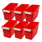 (6 EA) RED SHELF FILE WIT H LABEL