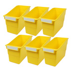 (6 EA) YELLOW SHELF FILE WITH LABEL