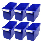 (6 EA) BLUE SHELF FILE WI TH LABEL