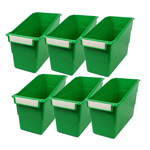 (6 EA) GREEN SHELF FILE W ITH LABEL