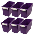 (6 EA) PURPLE SHELF FILE WITH LABEL