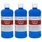 (3 EA) ACRYLIC PAINT 16 O Z COBALT