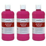 (3 EA) ACRYLIC PAINT 16 O Z MAGENTA