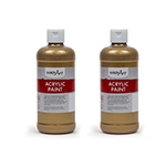 (2 EA) 16OZ GOLD ACRYLIC PAINT