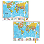 (2 EA) HEMISPHERES LAMINA TED MAP