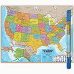 HEMISPHERES LAMINATED MAP UNITED