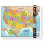 UNITED STATES WALL CHART W/