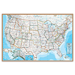 CONTEMPORARY USA 24X36IN WALL MAP