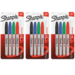 (3 PK) SHARPIE FINE SET C ARDED 4