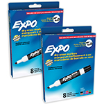 (2 PK) MARKER EXPO DRY ER ASE 8 COLR