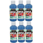 (6 EA) ACRYLIC PAINT 8 OZ TURQUOISE