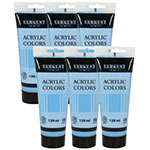 (6 EA) 120ML TUBE ACRYLIC PALE BLUE