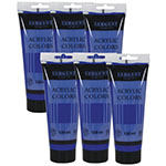 (6 EA) 120ML TUBE ACRYLIC COBALT