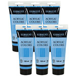 (6 EA) 120ML TUBE ACRYLIC SKY BLUE