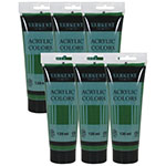 (6 EA) 120ML TUBE ACRYLIC DK GREEN