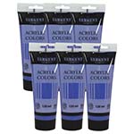 (6 EA) 120ML TUBE ACRYLIC GRY PURPL