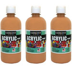 (3 EA) 16OZ ACRYLIC PAINT PEACH