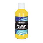 8OZ POURING PAINT ACRYLIC YELLOW