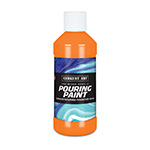 8OZ POURING PAINT ACRYLIC ORANGE