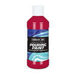 8OZ POURING PAINT ACRYLC RUBINE RED