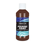 8OZ POURNG PAINT ACRYLC B URNT UMBER