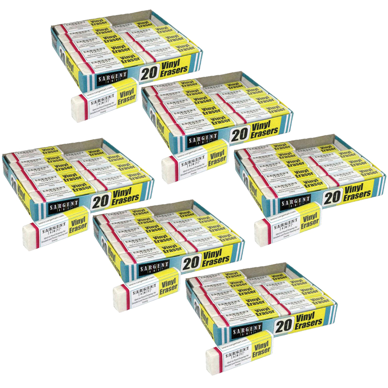 (6 PK) VINYL ERASERS CLAS S PACK