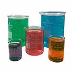 SET OF 5 GLASS BEAKERS 50 -1000ML