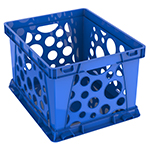 LARGE FILE CRATE BLUE