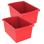 (2 EA) MED RED CLASS STOR AGE BIN