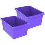 (2 EA) MED PURPLE CLASS S TORAGE BIN