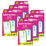 (6 PK) SUBTRACTION 0-12 F LASH CARDS