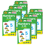 (6 PK) NUMBERS 0-25 FLASH CARDS