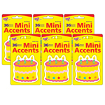 (6 PK) MINI ACCENTS BIRTH DAY CAKE