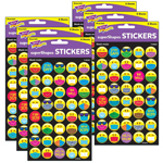 (6 PK) MASK-MOJIS LARGE S TICKERS