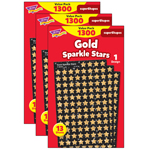 (3 PK) GOLD SPARKLE STARS