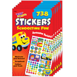 (6 EA) STICKER PAD SCHOOL TIME FUN