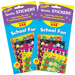 (2 PK) SPARKLE STICKERS S CHOOL FUN