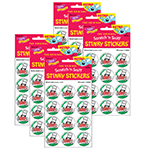 (6 PK) STICKERS 24CT WHOO PEE GREEN