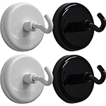 BLACK AND WHITE MAGNETIC HOOKS