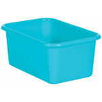 TEAL SMALL PLASTIC STORAG E BIN