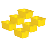 (6 EA) YELLOW SMALL PLAST C STORAGE