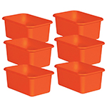 (6 EA) ORANGE SMALL PLAST C STORAGE