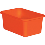 ORANGE SMALL PLASTIC STOR AGE BIN